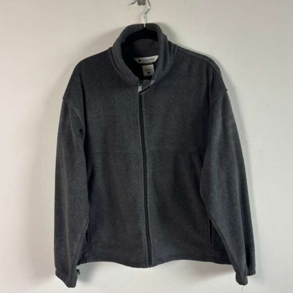 Columbia Mens Full Zip Long Sleeve Fleece Light Jacket Charcoal Grey Size Medium - Picture 9 of 9